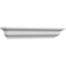 Ekena Millwork 125" Bottom Width x 133 1/2" Top Width x 5 3/4"H x 1/2"P Stanford Crosshead CRH06X125ST-3 - alternate 5